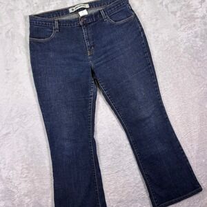 Gap Women Jeans Size 14 Dark Wash Long and Lean Stretch Bootcut Denim Casual